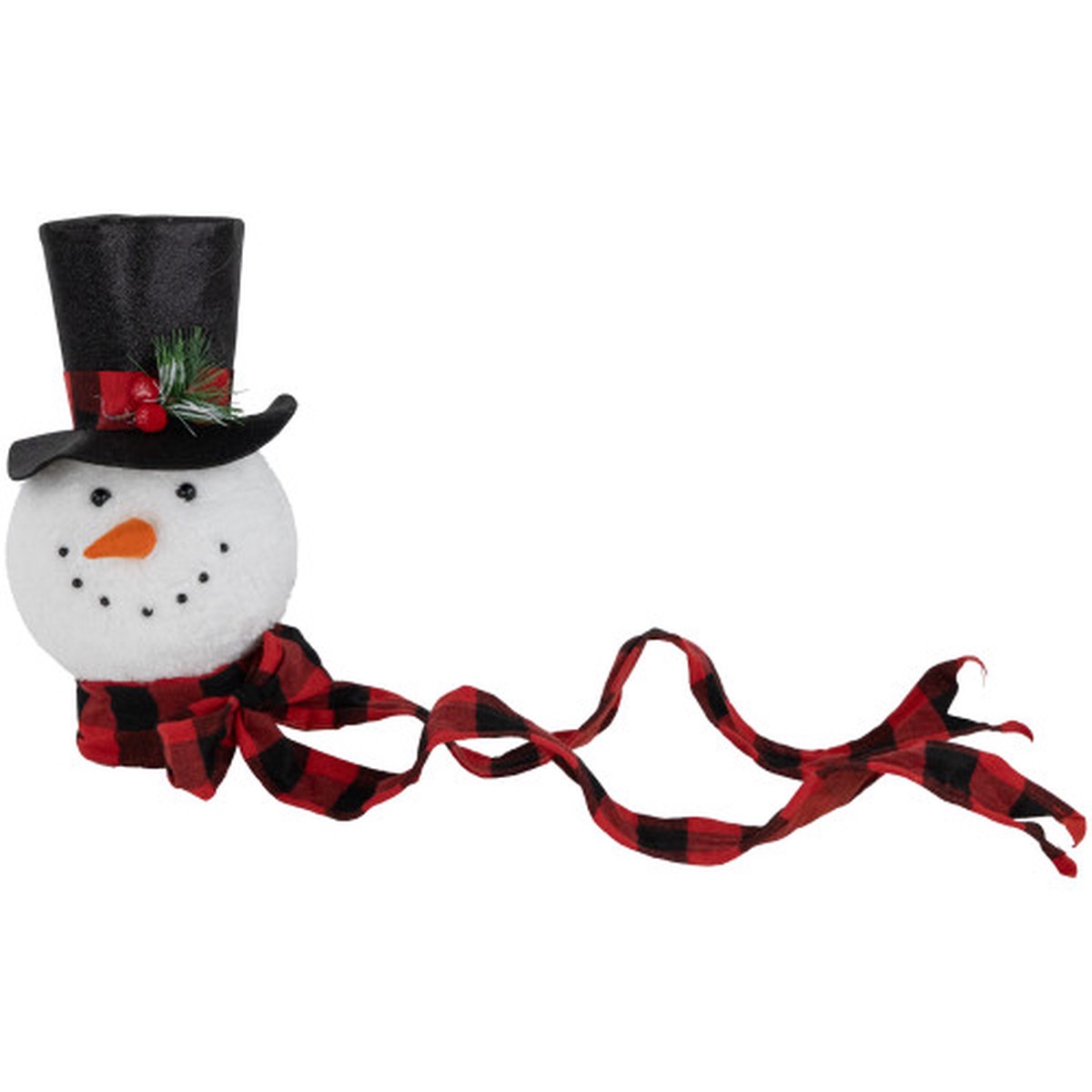 Plush Snowman in Top Hat Christmas Tree Topper -12″ – Unlit