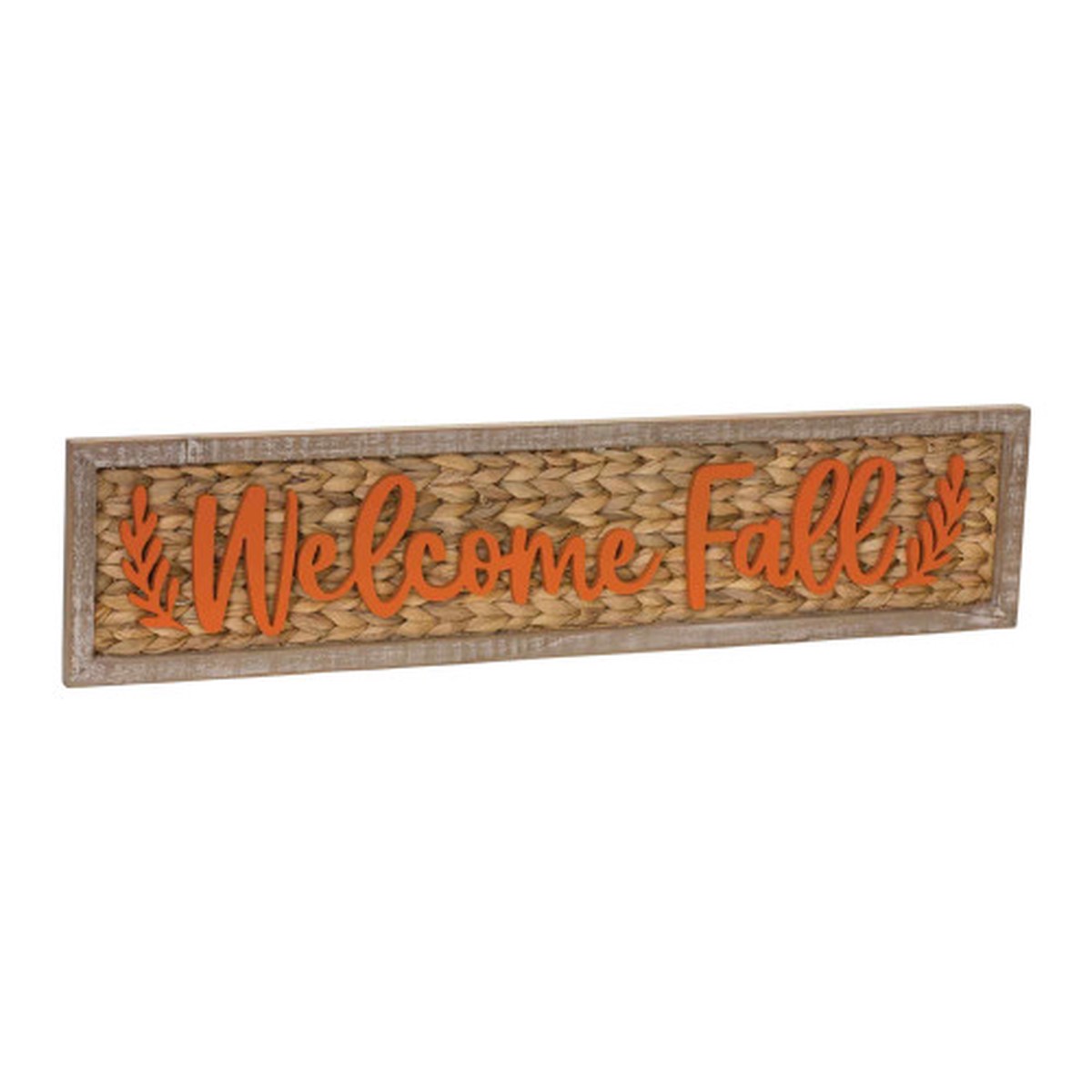 “Welcome Fall” Harvest Wall Sign – 32″ – Brown and Orange