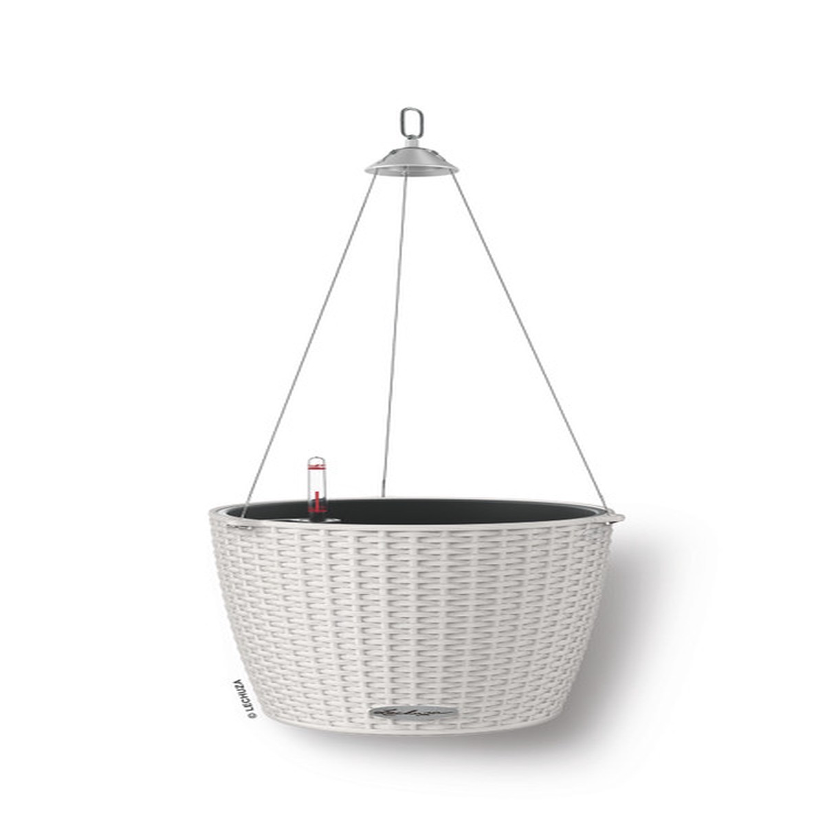 11″ Gray All In One Hanging Basket Planter