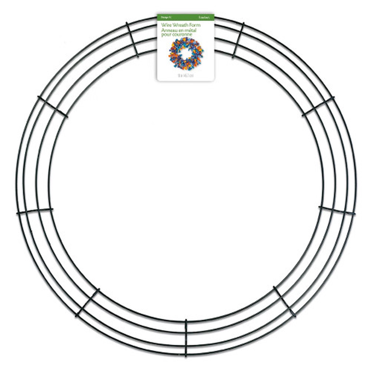 18″ Green Wire Christmas Wreath Crafting Form