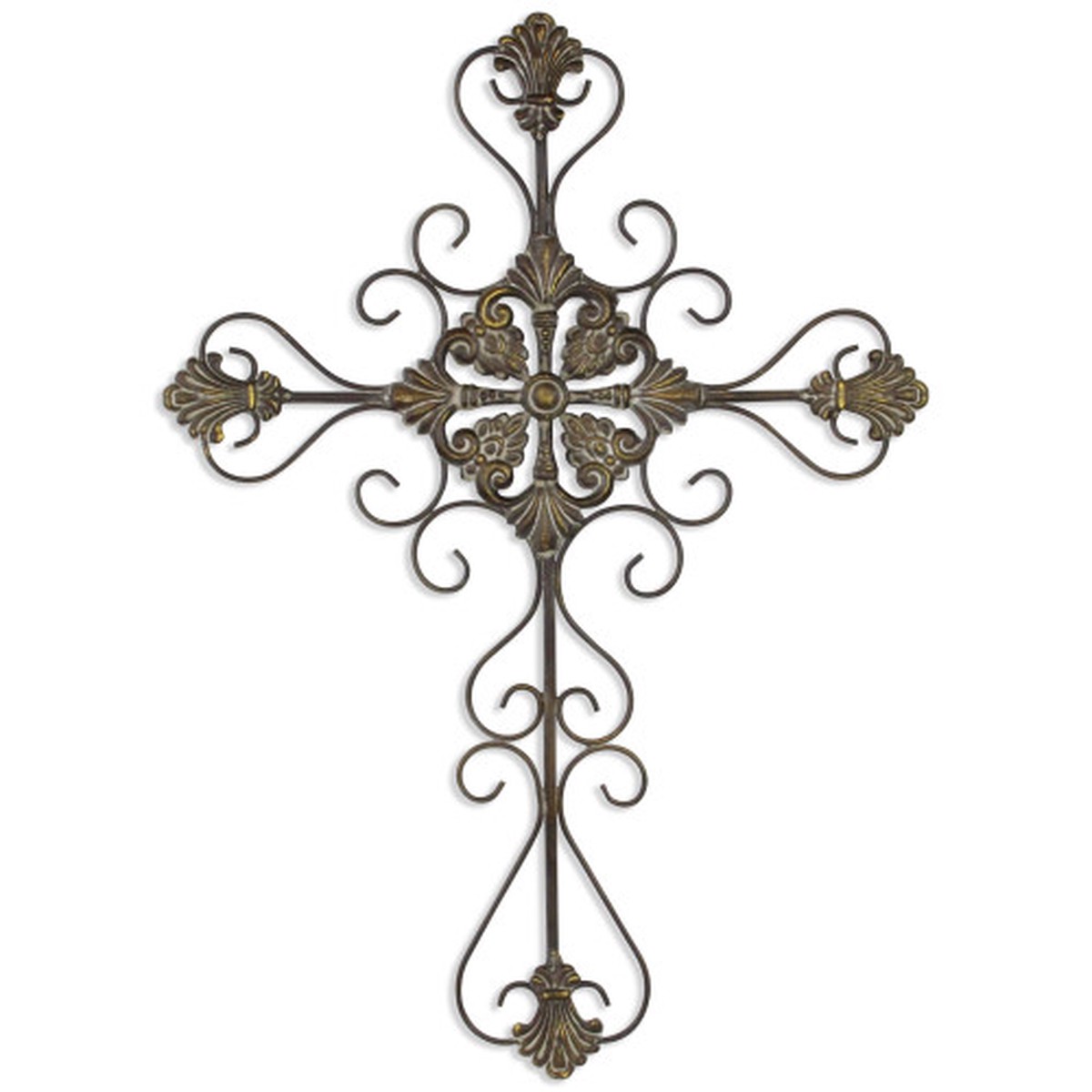 28.75″ Gray Traditional Style Small Wall Mounted Cross
