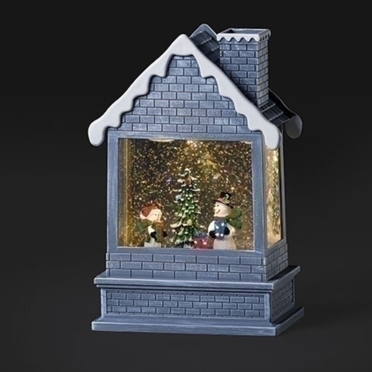 8″ LED Lighted Snowman House Christmas Snow Globe