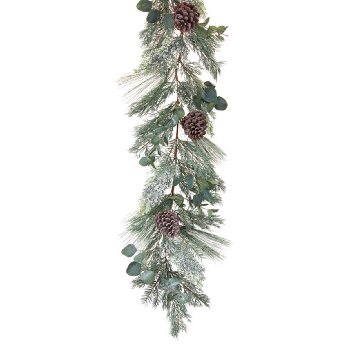 Pine and Eucalyptus Artificial Christmas Garlands - 5.75' x 6" - Brown - Set of 2