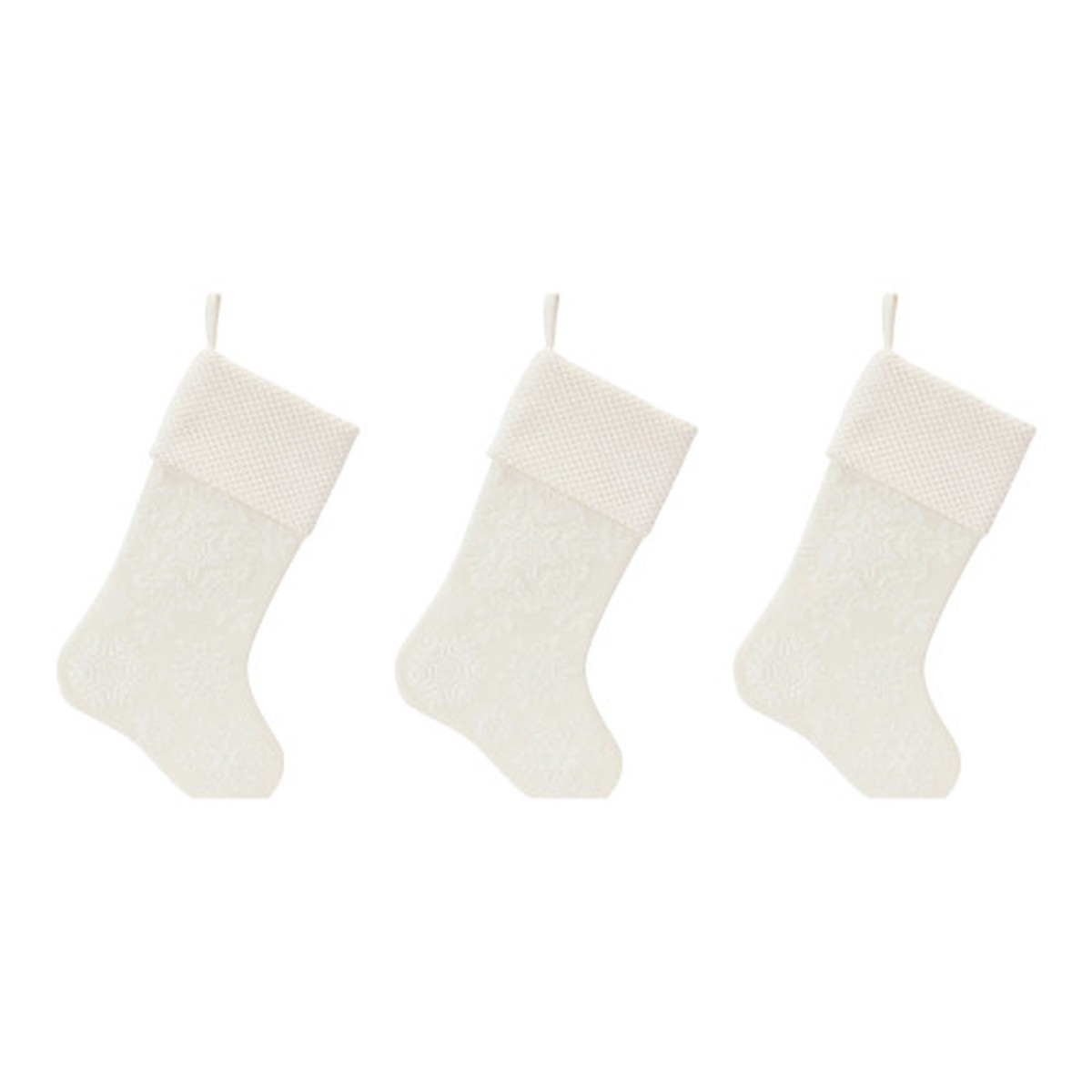 Snowflake Christmas Stockings - 18" - Set of 3