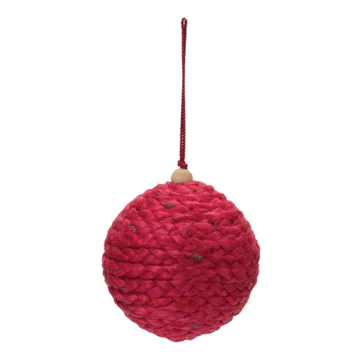 Woven Ball Christmas Ornaments – 4″ (101.6) – Red – 6ct
