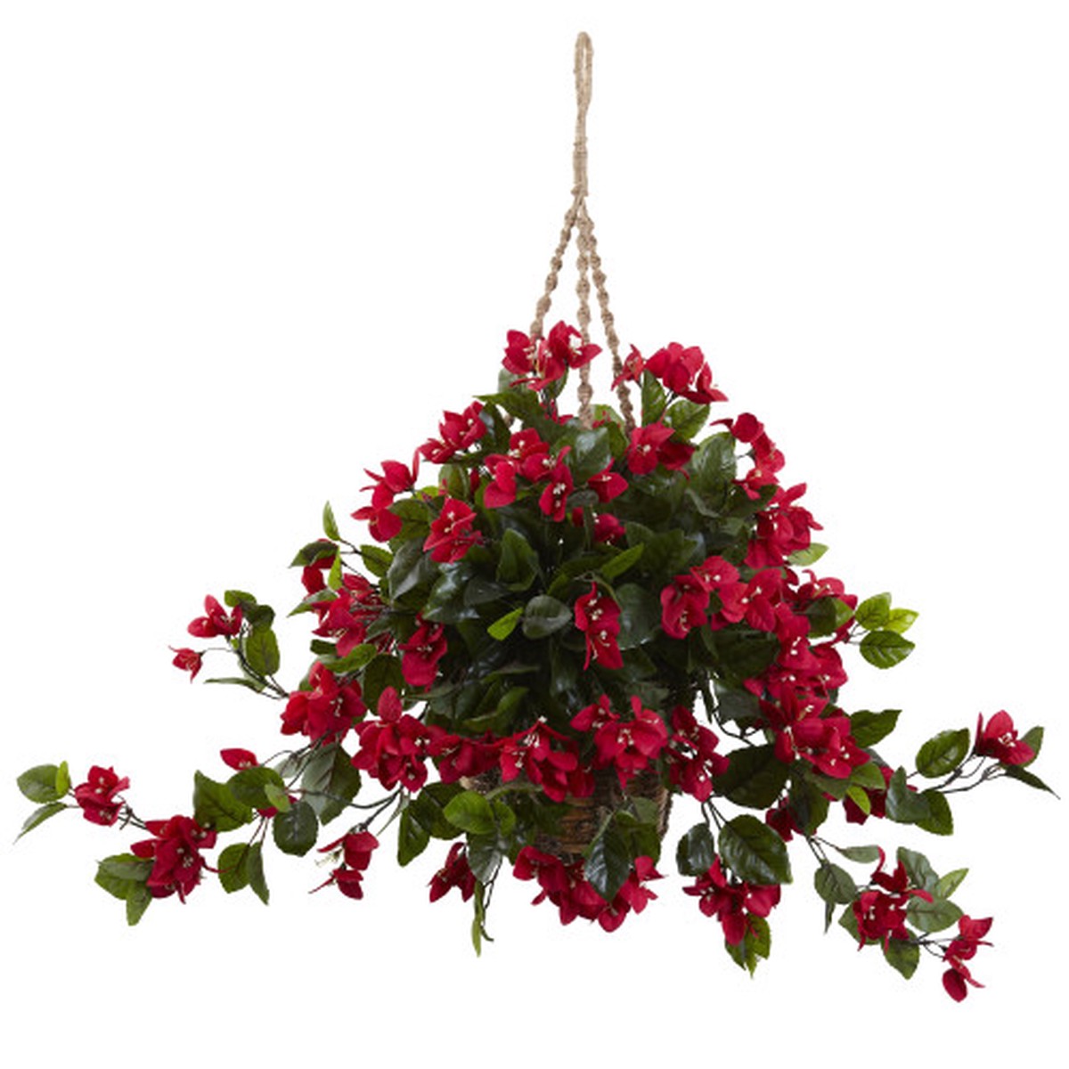 28″ Artificial Bougainvillea Plant with Hanging Basket