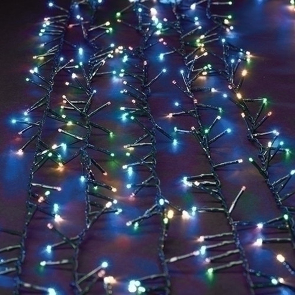 LED Christmas Lights - Multicolor - 10.75" - Green Wire - 2ct