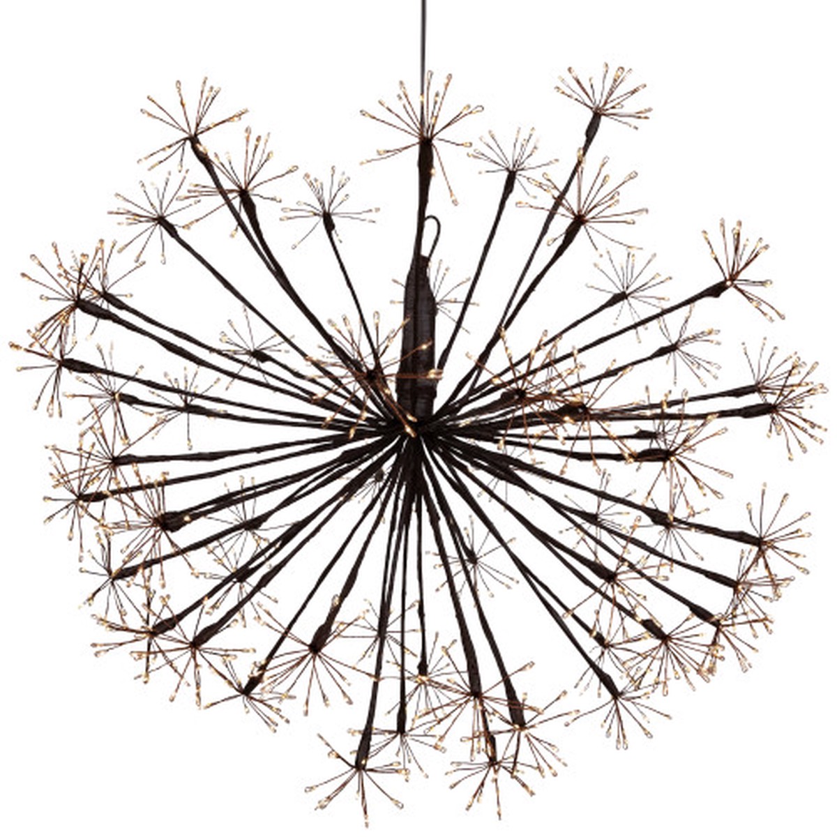 LED Lighted Starburst Ball Christmas Decoration – Micro Fairy Warm White – 20″