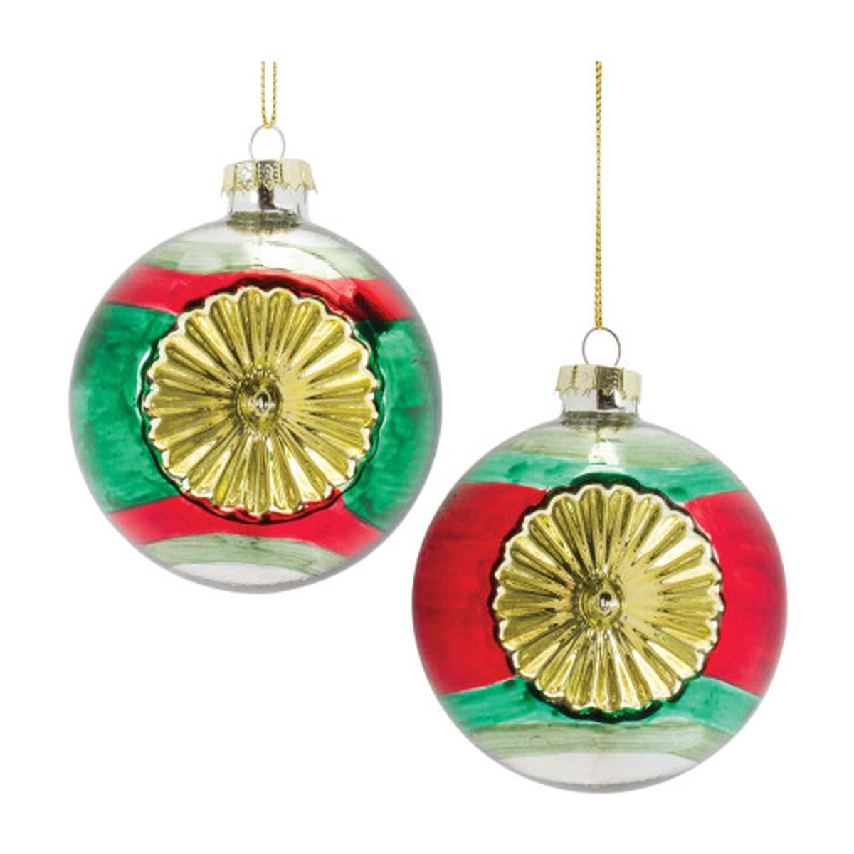 Shiny Finish Reflector Glass Christmas Ball Ornaments - 3" (80mm) - Multi-Color - 12ct