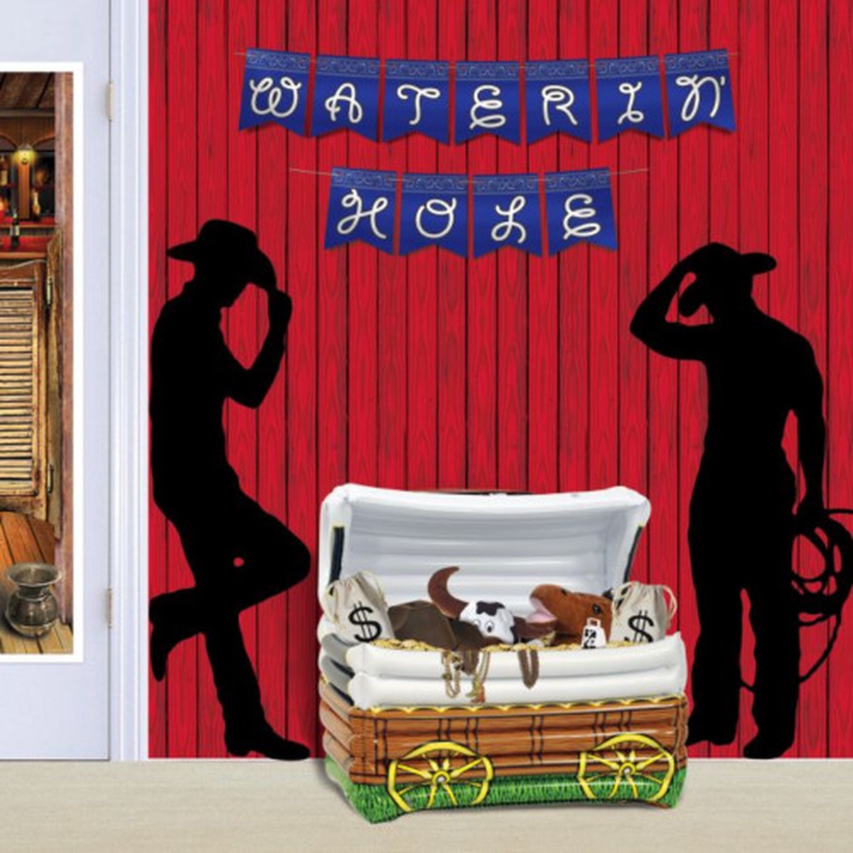 Western Cowboy Silhouette Cutouts – 37″ – Black – Pack of 24