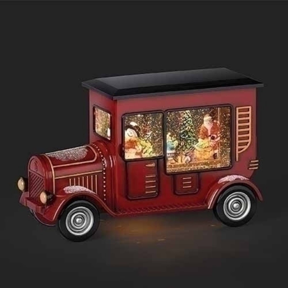 10.5″ LED Lighted Swirl Santa Christmas Snow Globe Truck