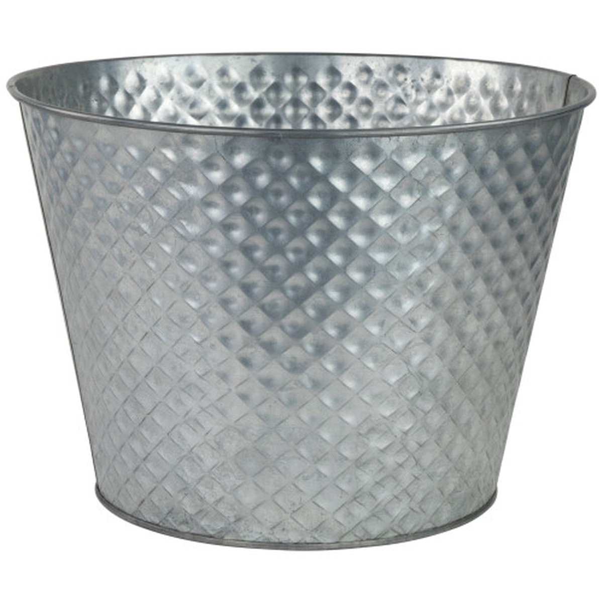 14″ Silver Zinc Bucket Christmas Tree Collar