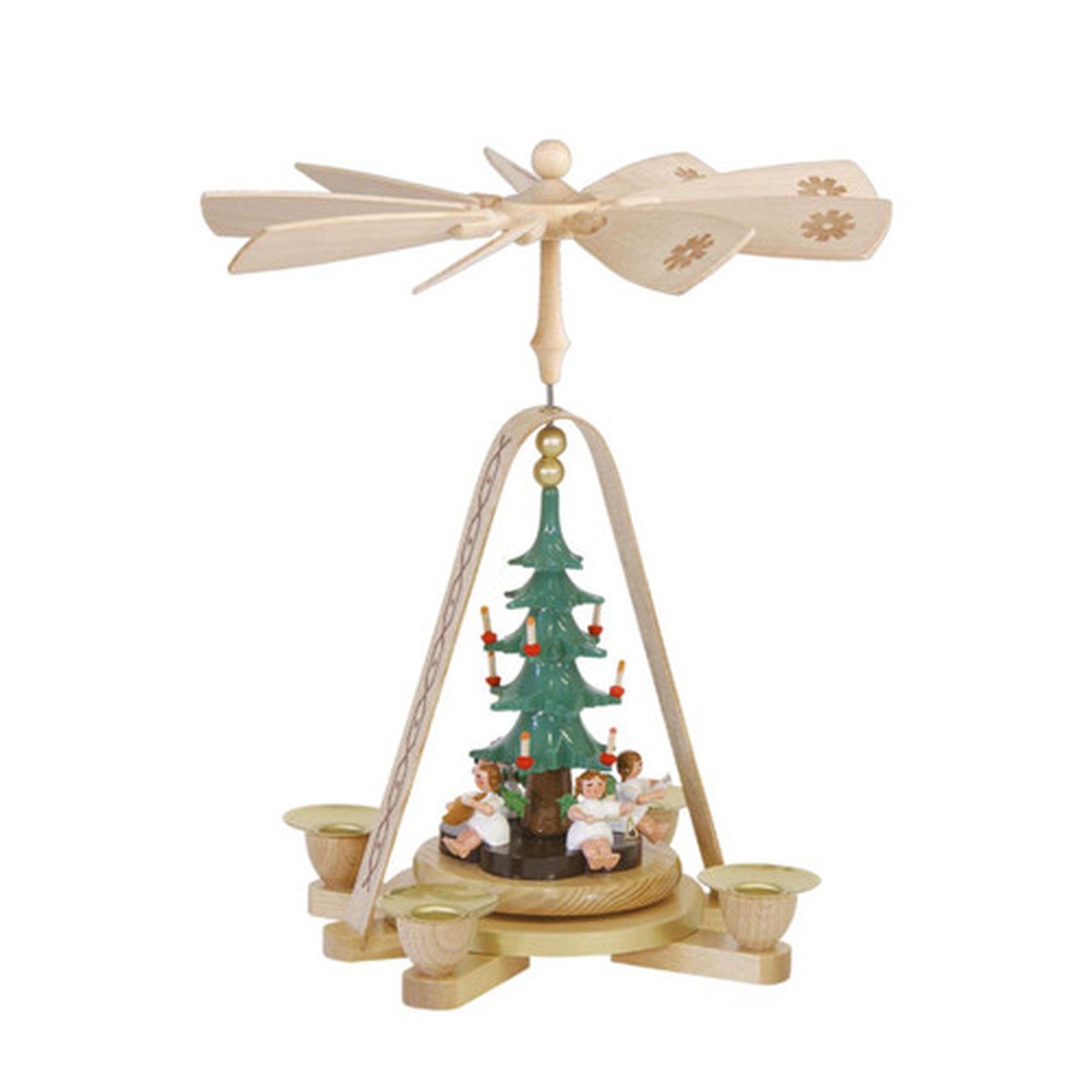 10.5″ Richard Glaesser Angels Christmas Pyramid Candle Holder