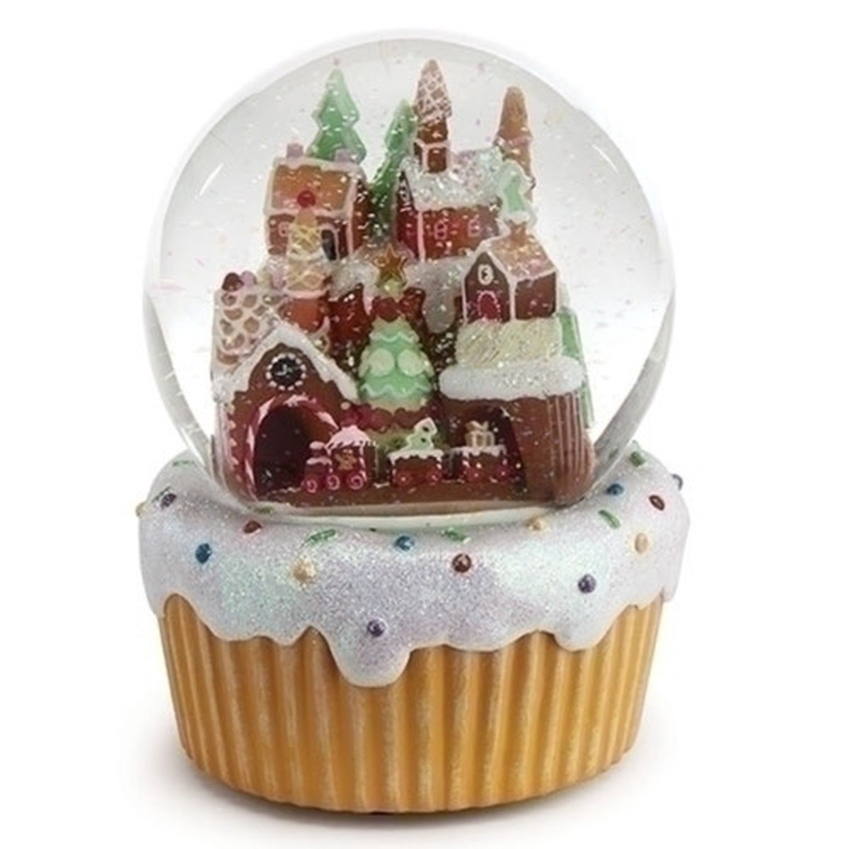 12.5″ Village Train Christmas Musical Snow Globe