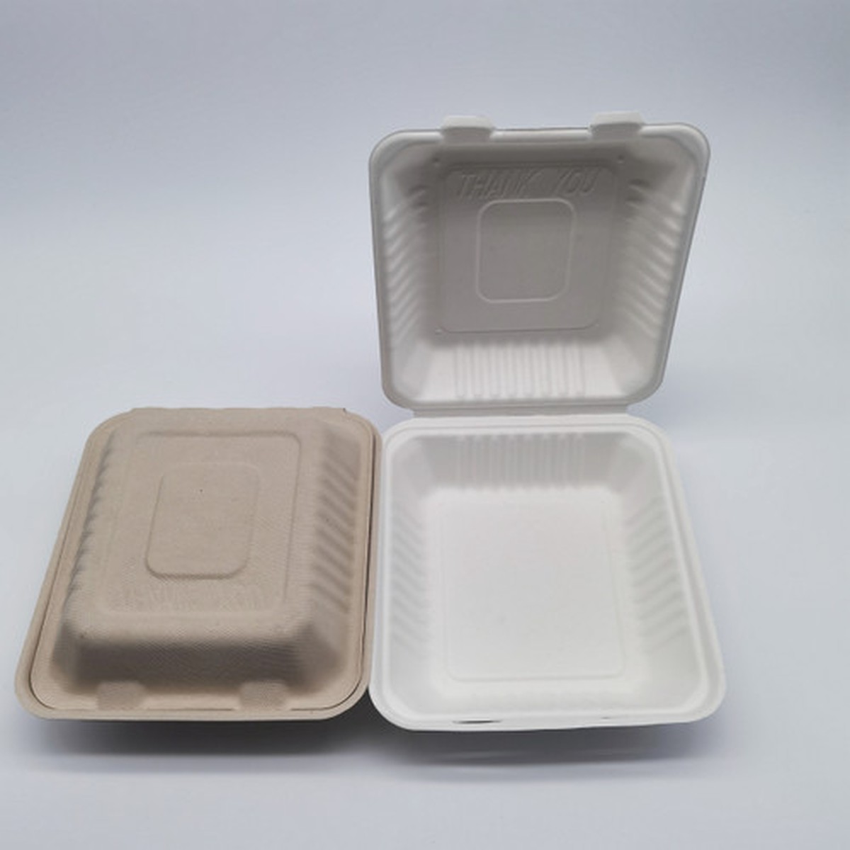 200-Count Single Compartment Hinged White Take Out Containers – 9″