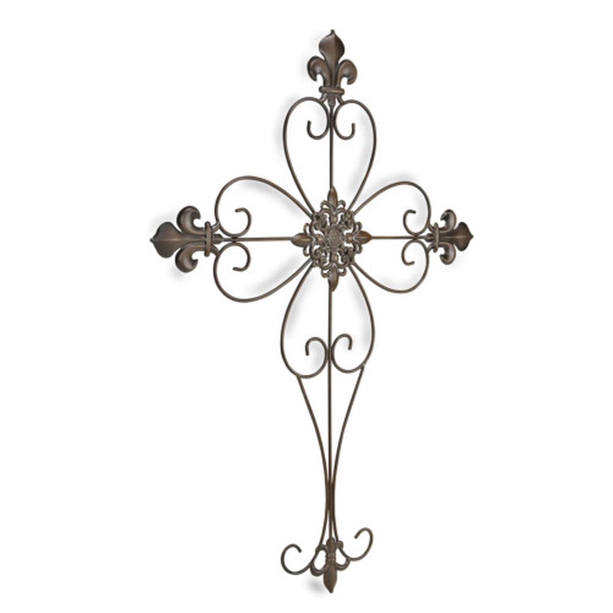 29.25″ Bronze Solid Rustic Finish Metal Wall Cross