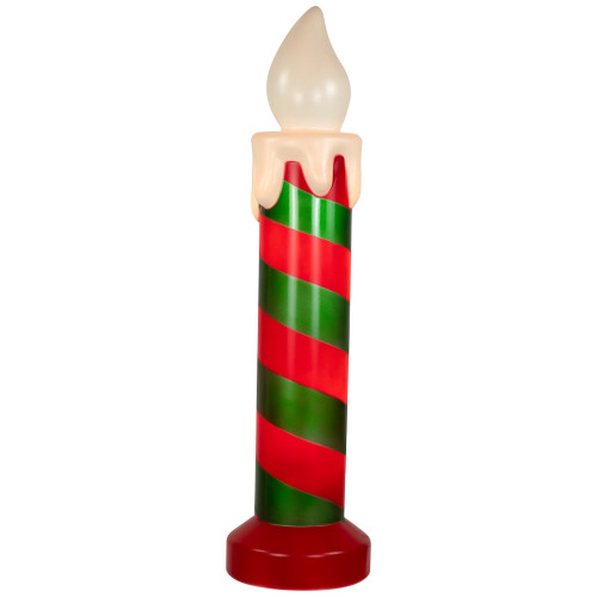 Lighted Striped Candle Blow Mold Outdoor Christmas Decoration – 40″