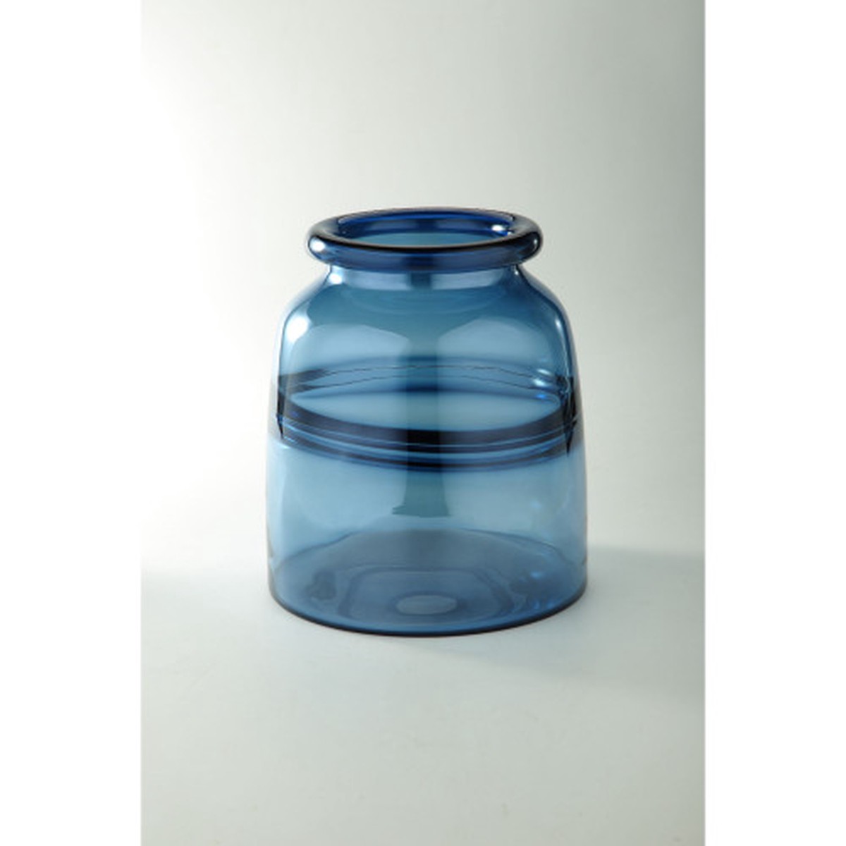 10.5″ Blue Glass Flower Vase Tabletop Decor