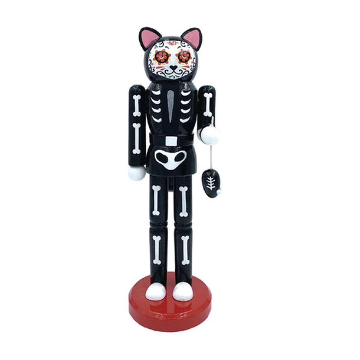 14″ Day of the Dead Cat Christmas Nutcracker