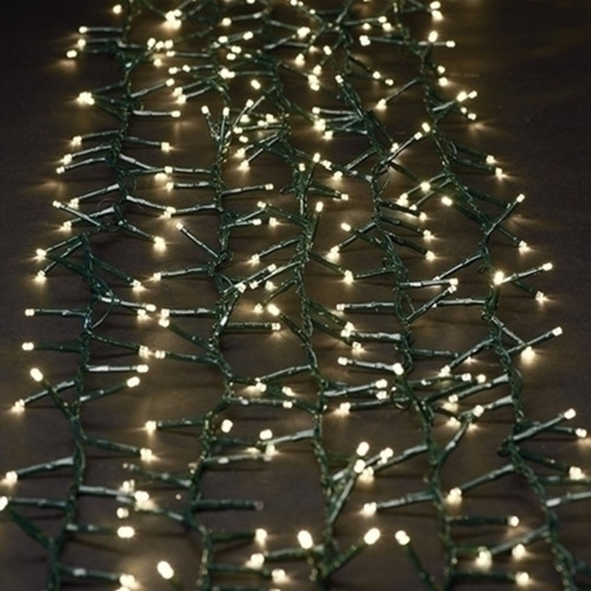 LED Christmas Lights - Warm White - 78' - Green Wire - 2ct