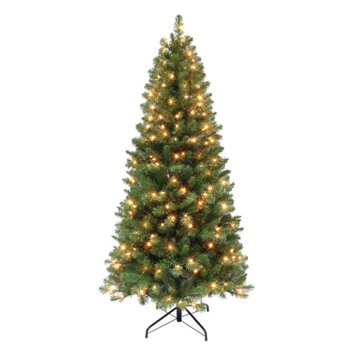 Pre-Lit Virginia Pine Medium Artificial Christmas Tree – 6 – Clear Lights