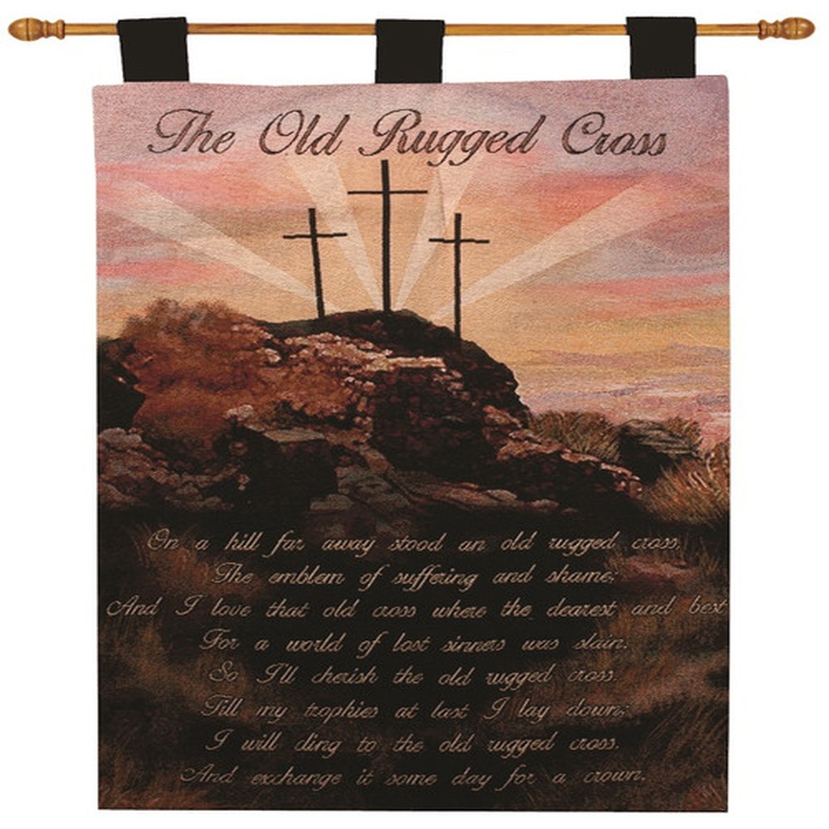 The Old Rugged Cross Wall Art Hanging Tapestry – 26″ x 36″