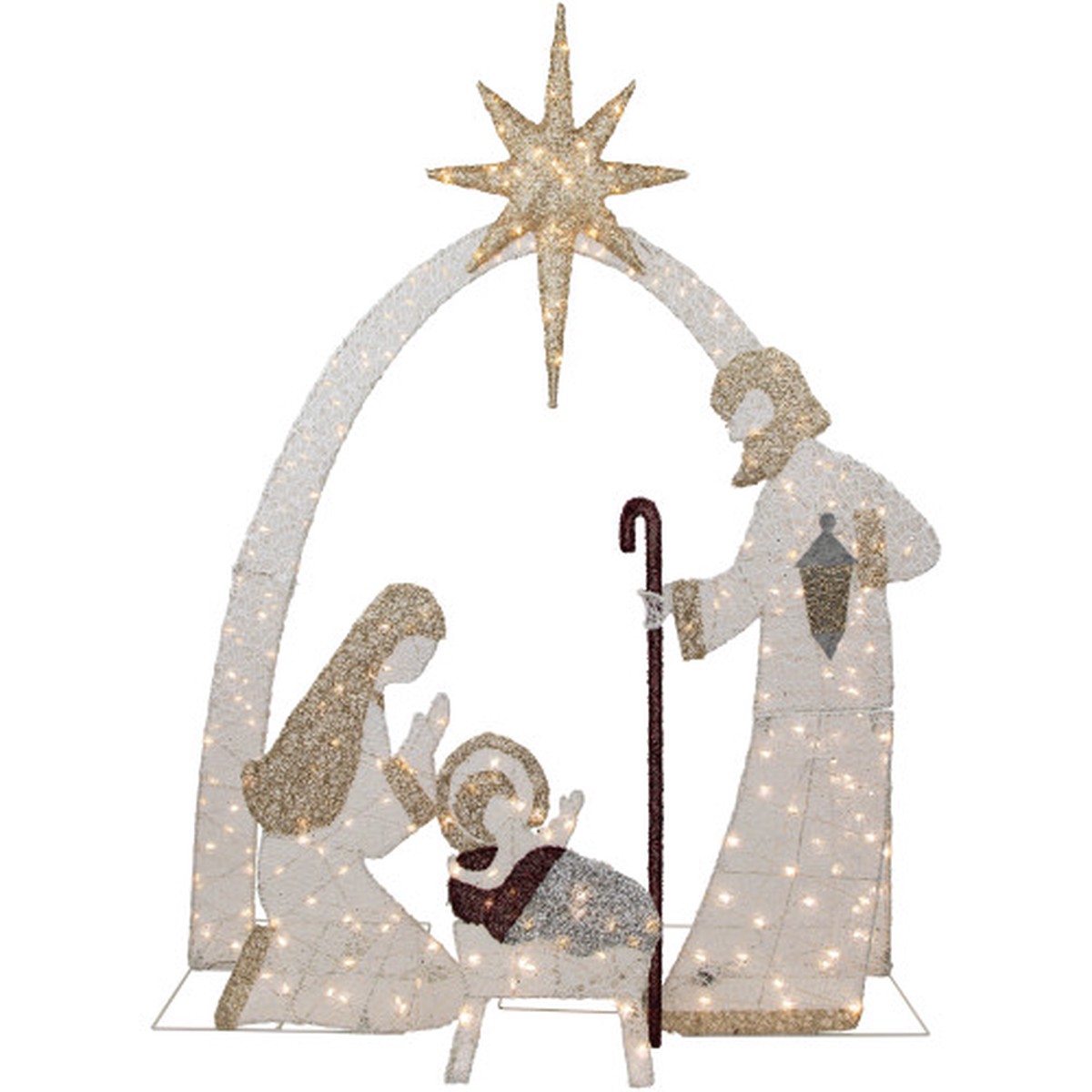 41″ LED Lighted Holy Family Nativity Scene Outdoor Christmas Decoration