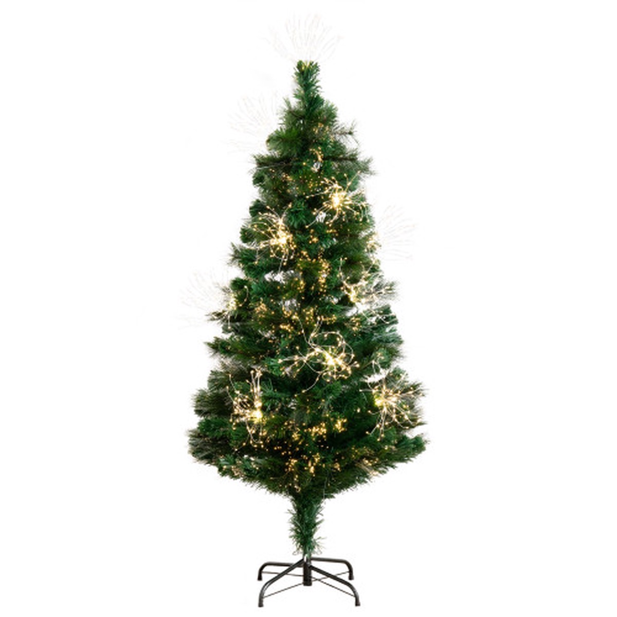 5′ Pre-Lit Fiber Optic Artificial Christmas Tree, Warm White LED Lights