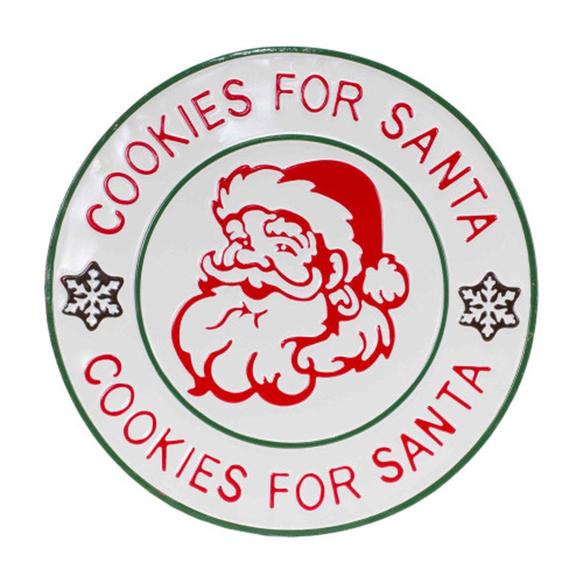 “Cookies for Santa” Christmas Wall Sign – 18.25″ – White and Red
