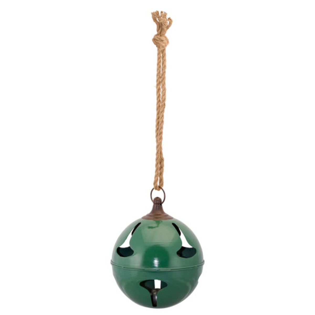 Sleigh Bell Christmas Ornaments – 9″ – Green – Set of 2