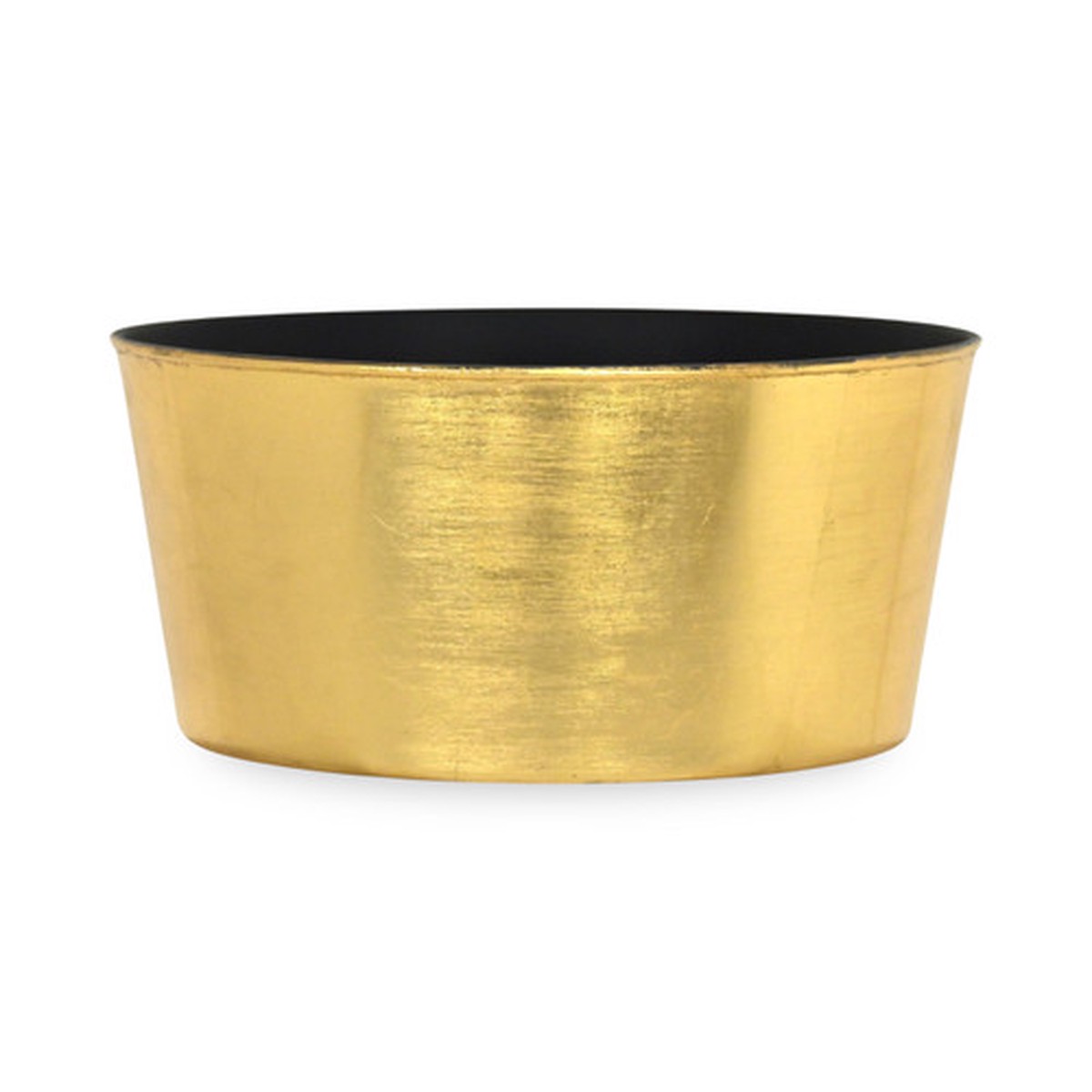 11.5″ Gold and Black Round Tapered Planter