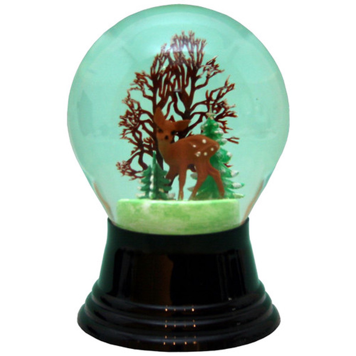 5″ Perzy Medium Deer with Tree Christmas Snow Globe