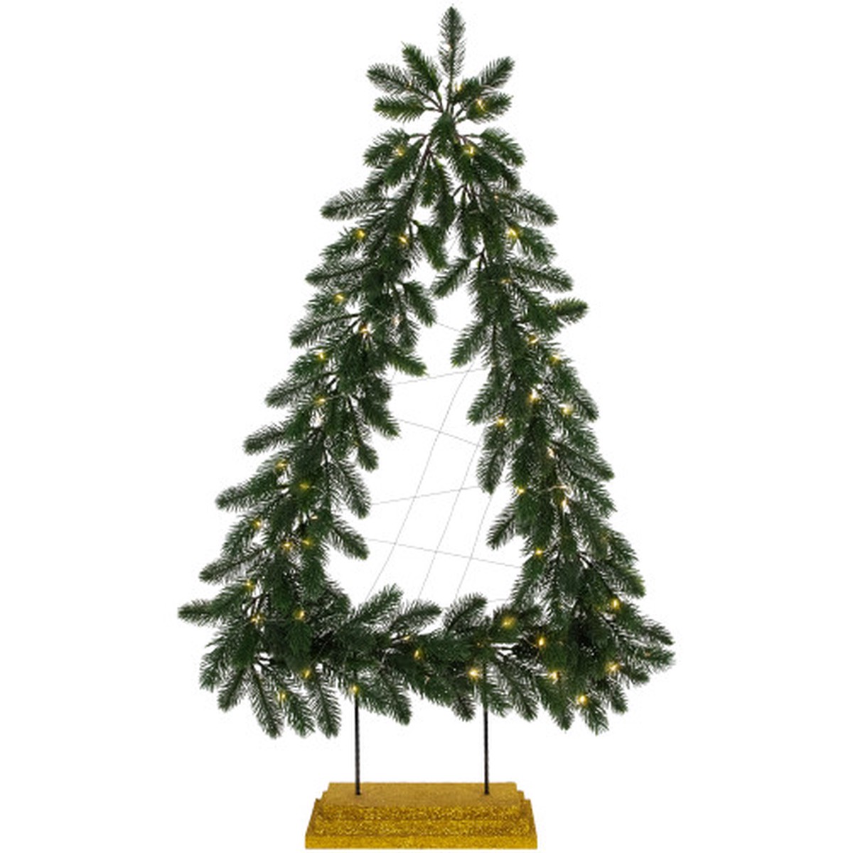 LED Lighted Pine Garland Christmas Tree Decoration - 3' - Warm White Lights