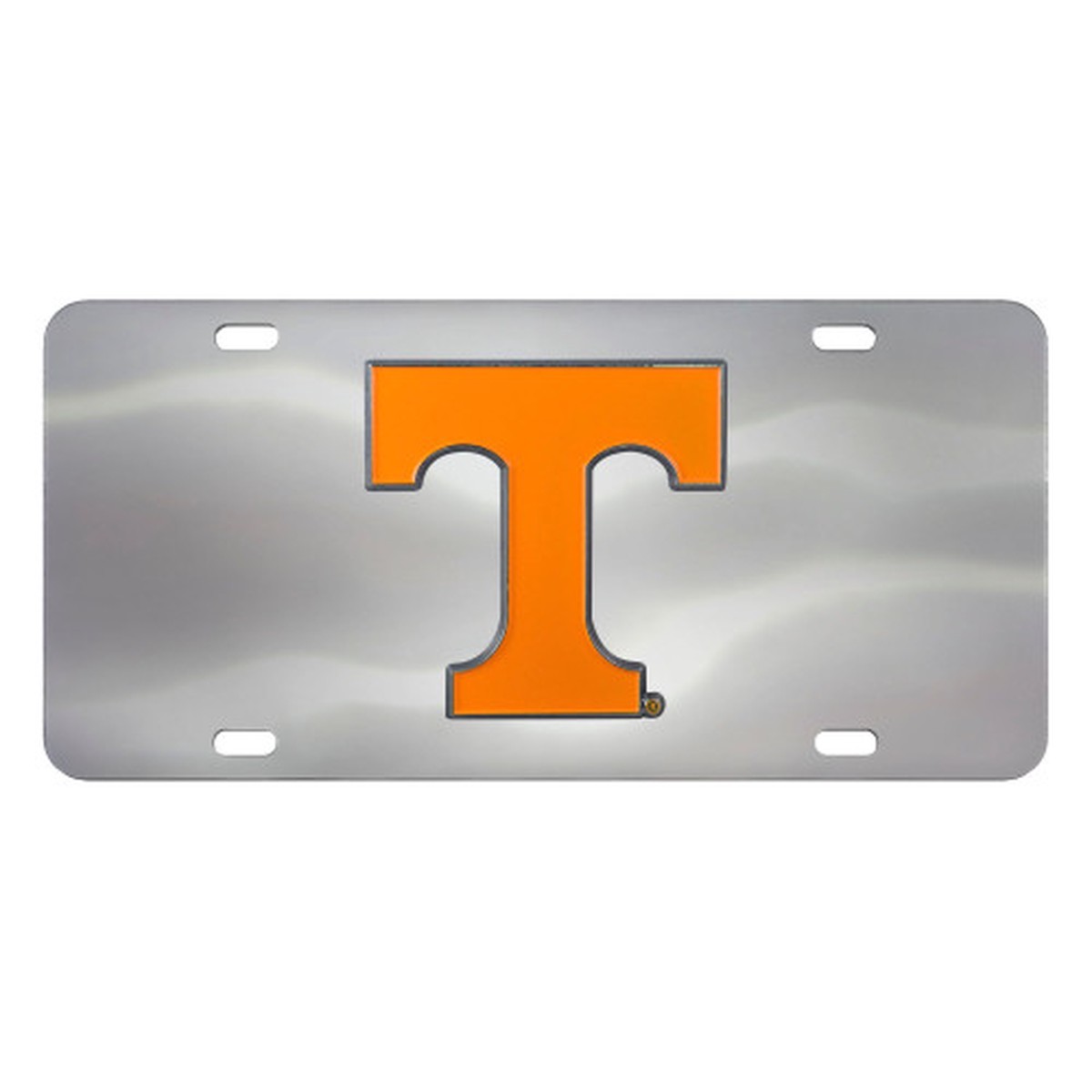 12″ Stainless Steel and Orange NCAA Tennessee Volunteers Rectangular License Plate