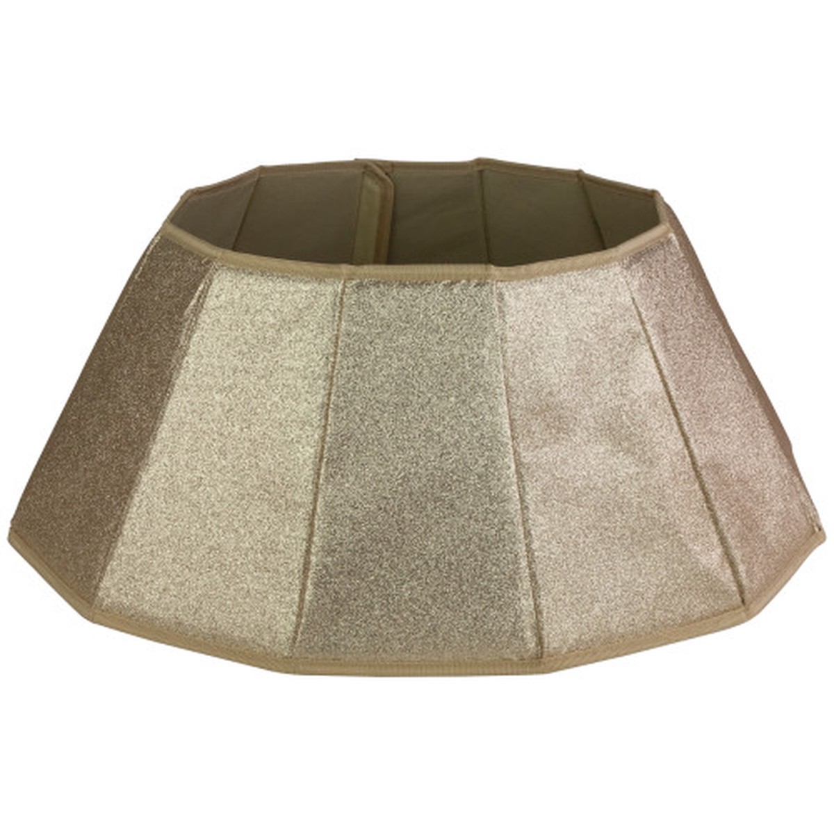 26″ Metallic Gold Fabric Hexagonal Christmas Tree Collar
