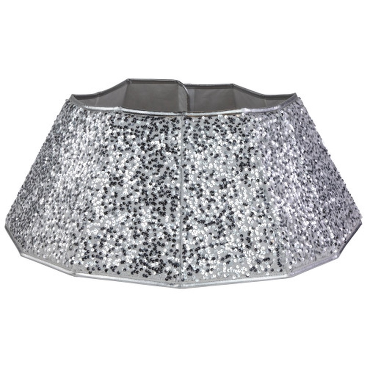 26″ Silver Sequins Hexagonal Christmas Tree Collar