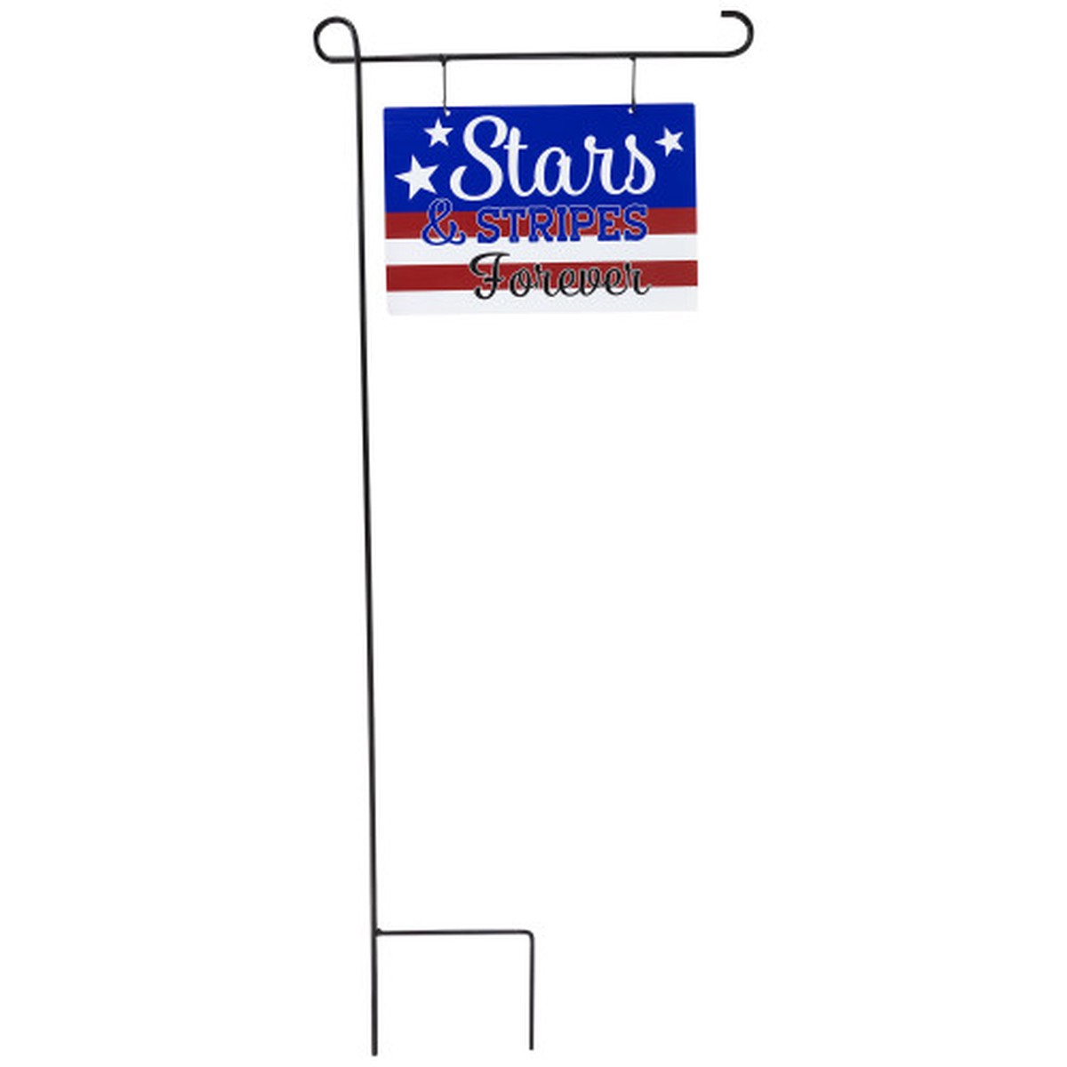 39.25″ Americana Stars and Stripes Forever Hanging Metal Patriotic Yard Sign