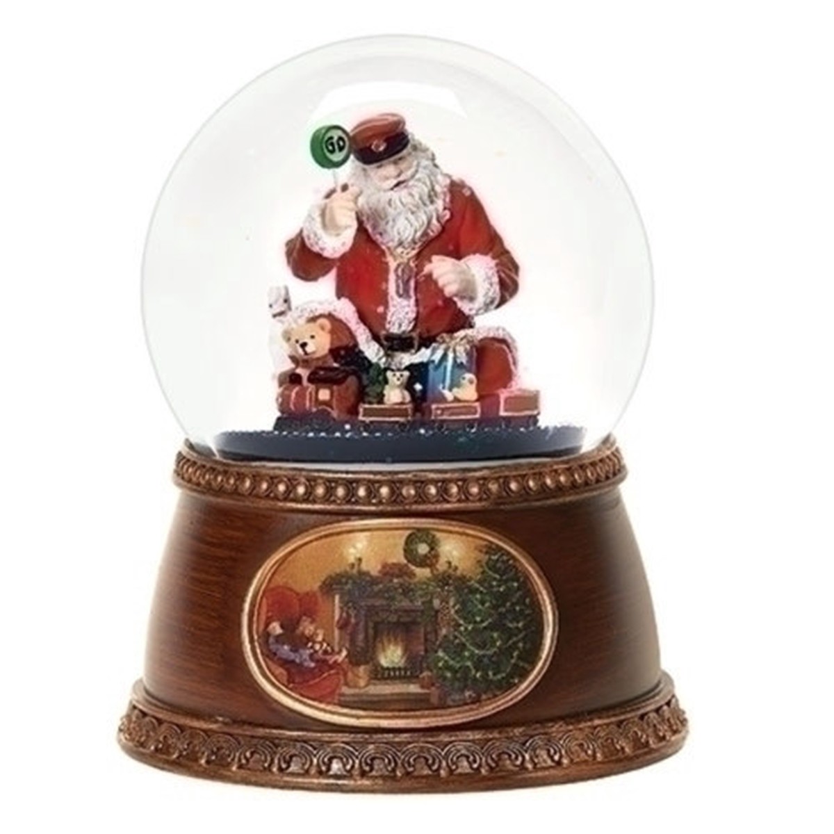 5.5″ Santa with Train Musical Christmas Snow Globe