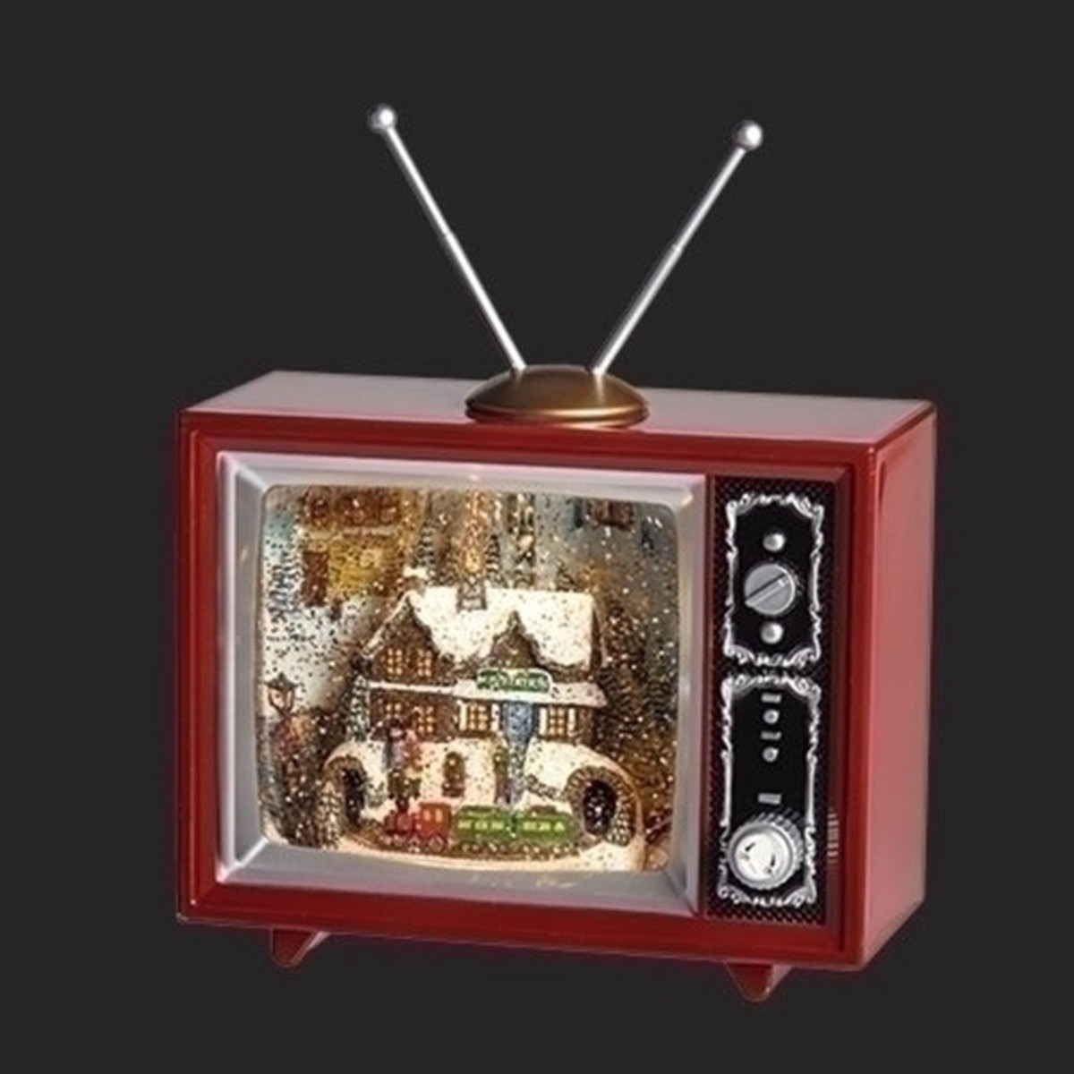 7.5″ LED Lighted Train Christmas Snow Globe TV