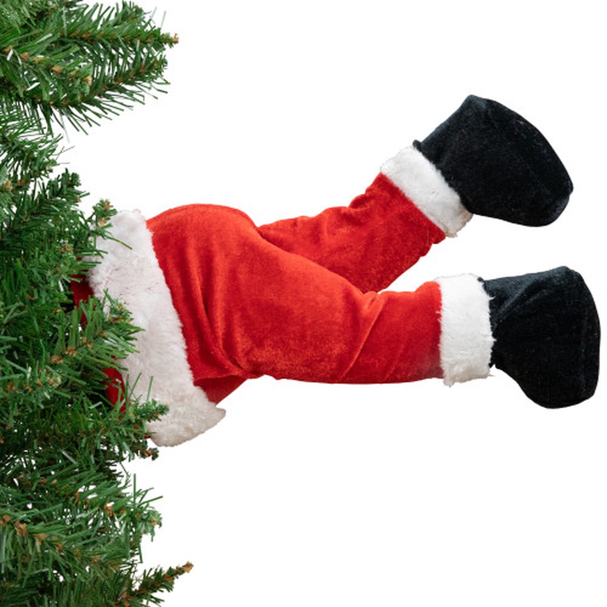 Animated and Musical Santa’s Kicking Legs Christmas Village Decoration – 23.5″