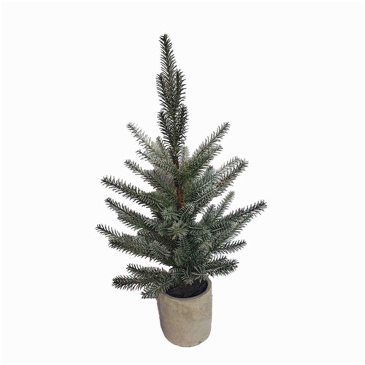 Set of 2 Potted Pine Artificial Christmas Tree, Unlit, 24″