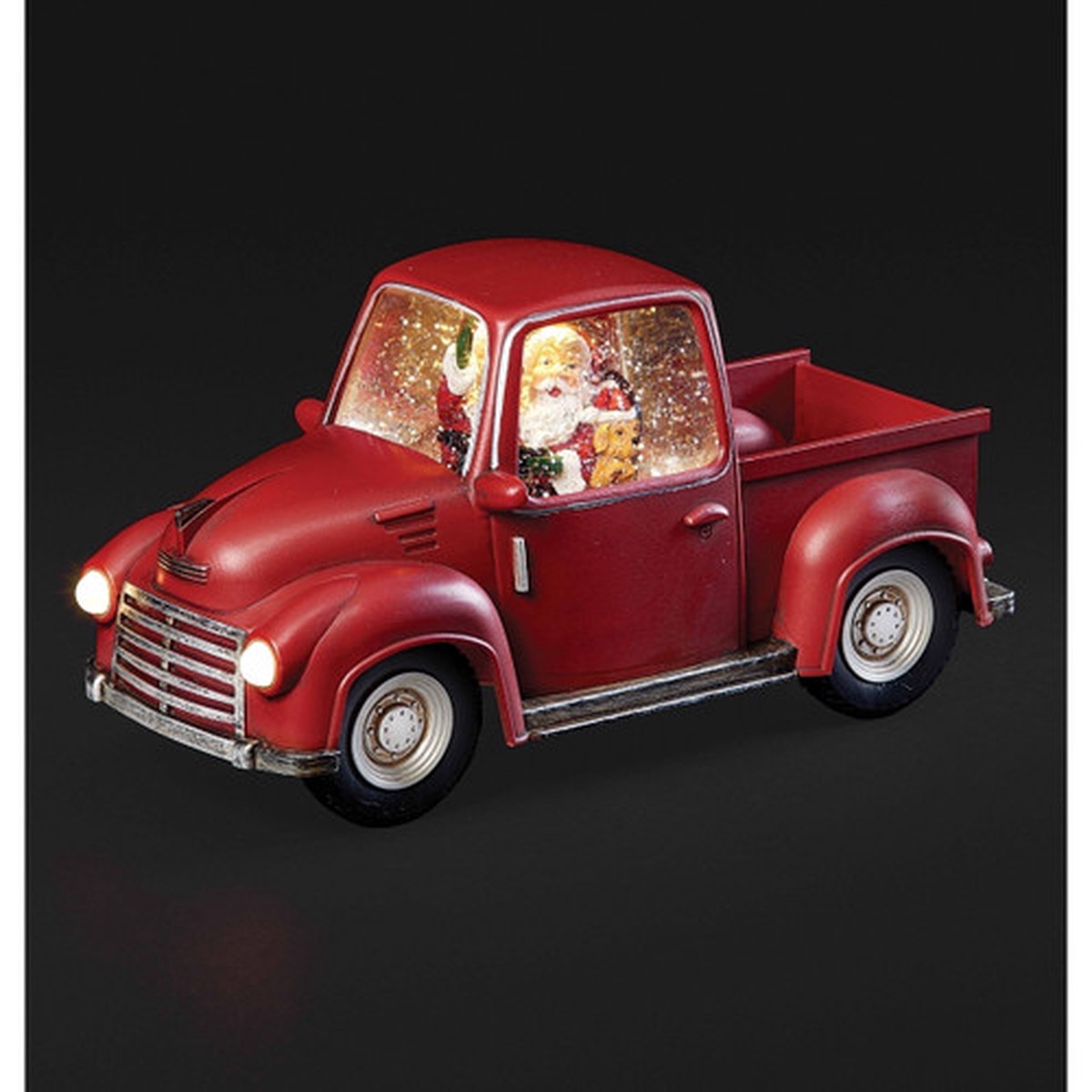 11.25″ LED Lighted Santa Christmas Snow Globe Truck