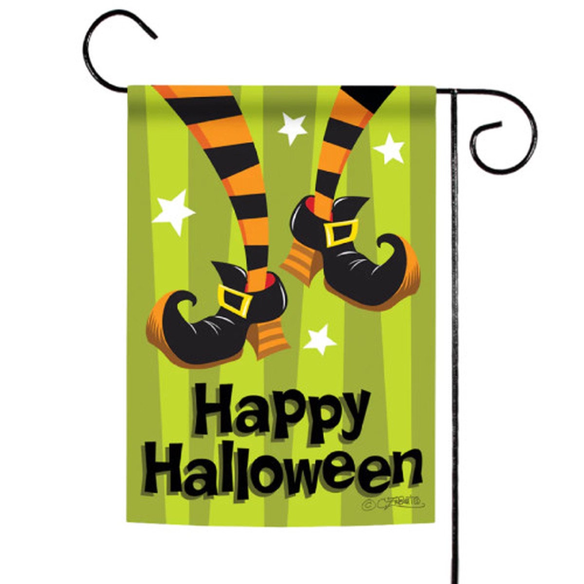 Witch’s Feet “Happy Halloween” Outdoor Garden Flag – 18″ x 12.5″