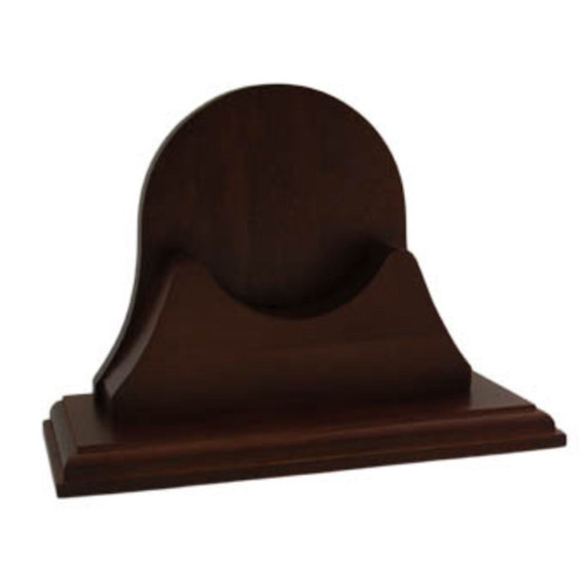 10″ Chocolate Brown Single Mahogany Finished Base