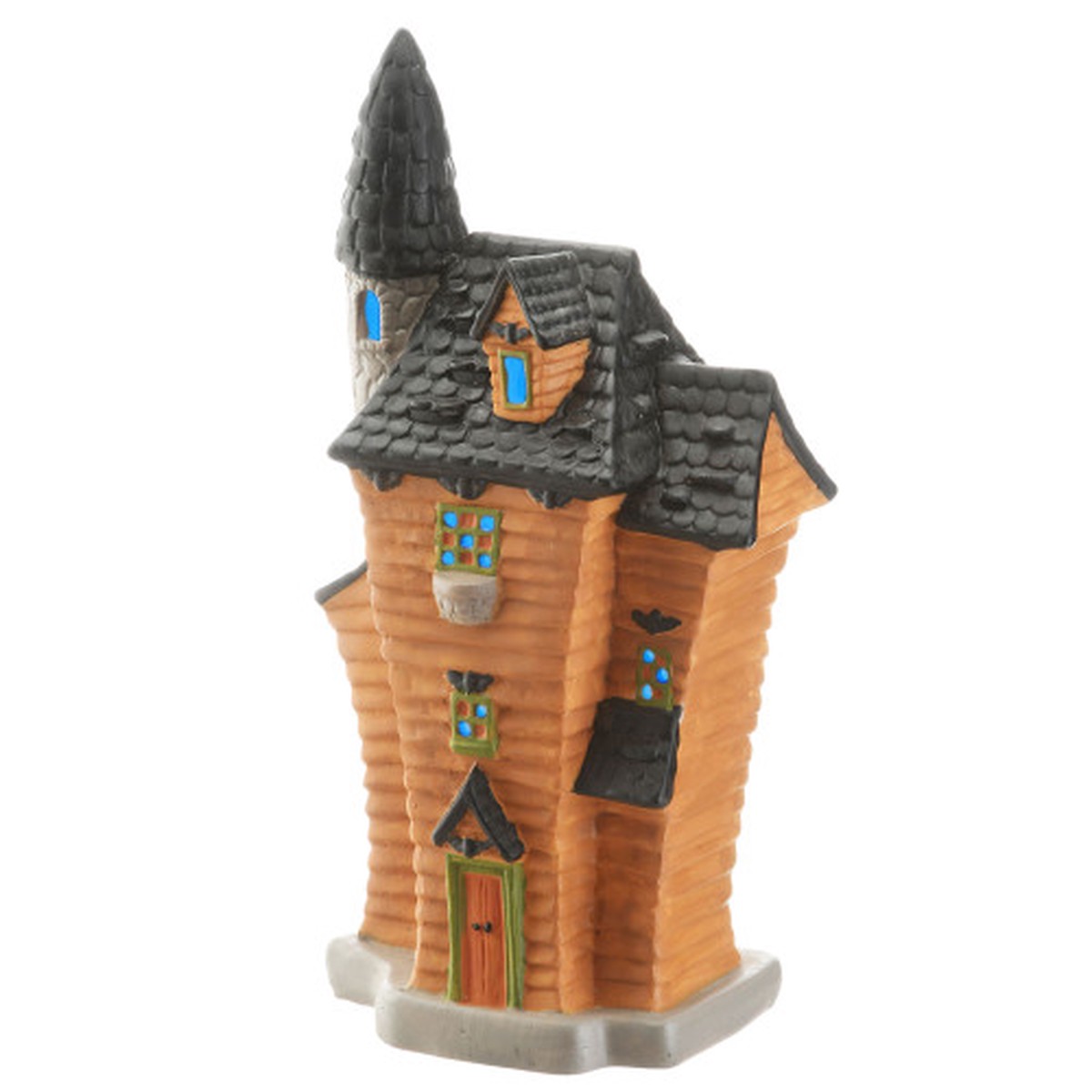 12″ LED Lighted Haunted House with Tower Halloween Tabletop Decoration