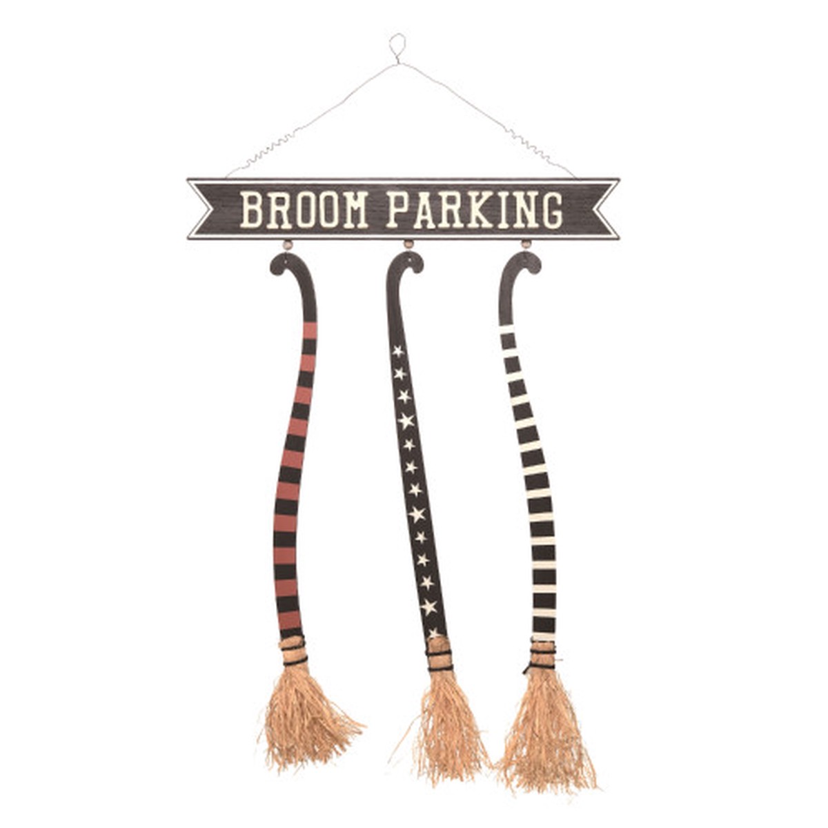 13.25″ Multi-color “Broom Parking” Halloween Door Sign