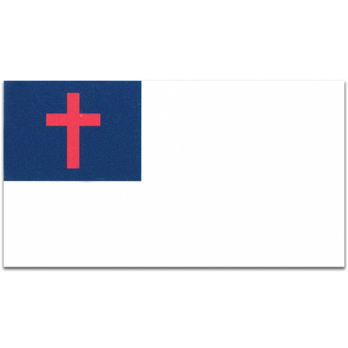 5″ White and Blue Christian Flag with a Cross Magnet