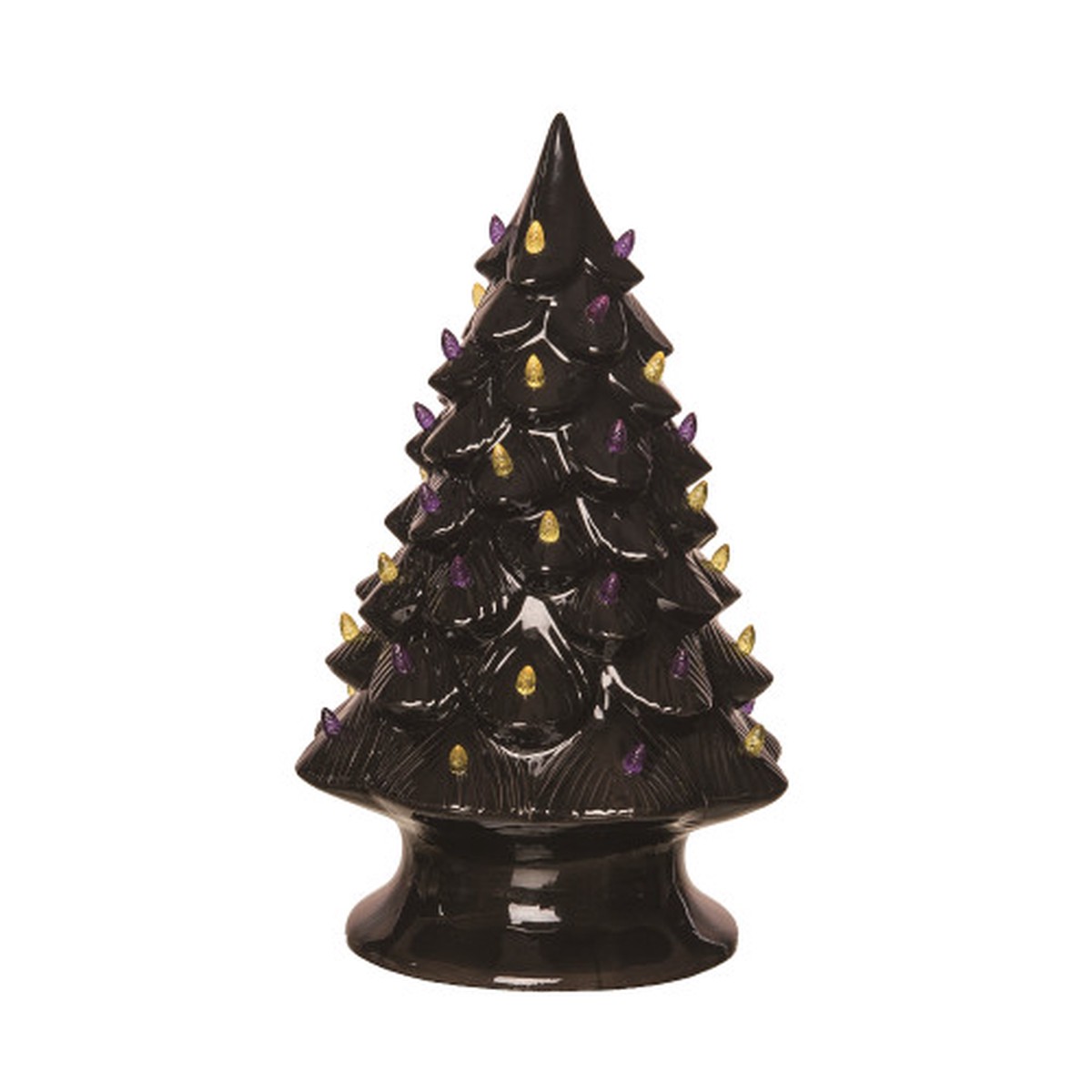 14.25″ Black Lighted Halloween Tree Tabletop Decoration