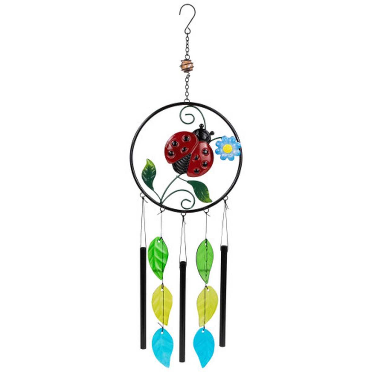 Ladybug Dreamcatcher Outdoor Garden Windchime – 27.5″