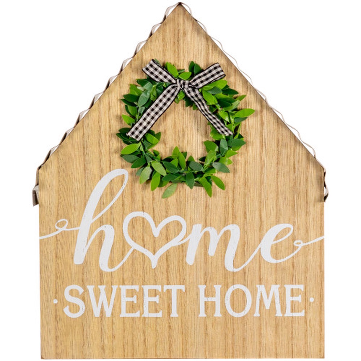 Wooden House Frame “Home Sweet Home” Cutout Decoration – 9.75″